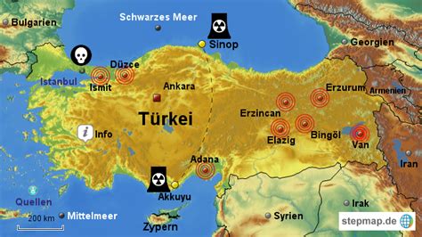 Stepmap T Rkei Erdbeben Landkarte F R T Rkei