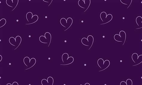 Seamless Pattern Of Purple Hearts And Polka Dots On A Purple Background