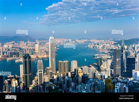 Hong Kong City View From Victoria Peak Stock Photo Alamy