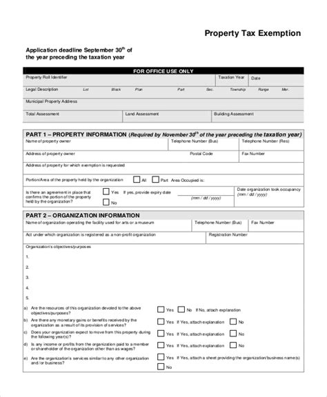 Free 10 Sample Tax Exemption Forms In Pdf