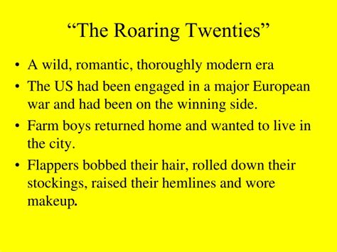 Ppt The Roaring Twenties” Powerpoint Presentation Free Download