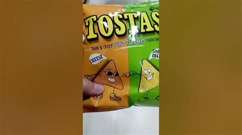 Tostas Thin And Crispy Dual Flavored Cirn Chips Asmr Cheese And Sour Cream Flavor Trending