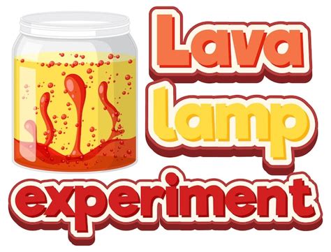 Premium Vector | Lava lamp science experiment