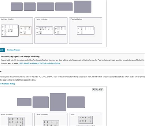 Solved Aufbau Violation Hund Violation Pauli Violation 3d 3p