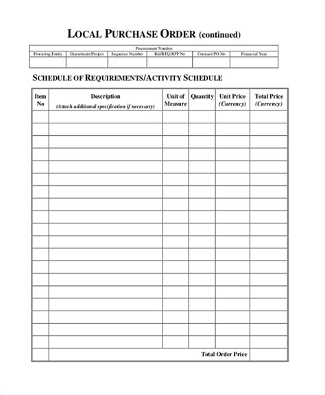 Purchase Order Template For Excel DocTemplates