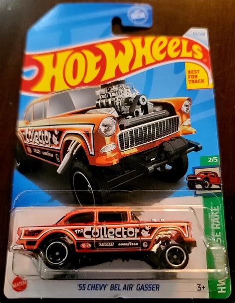 Hot Wheels 2024 55 Chevy Bel Air Gasser Orange HW Reverse Rake 2 5