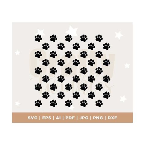 Paw Pattern Svg, Dog Paw Background, PAW Print SVG Cut Files - Inspire ...