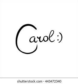 Carol Name Graphic Images, Stock Photos & Vectors | Shutterstock