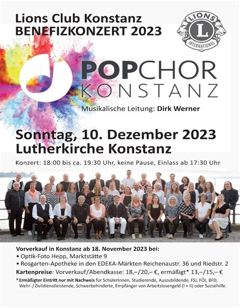 Lions Club Konstanz Benefizkonzert Bodenseewest Eu