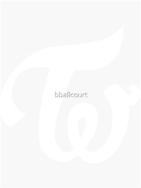 Twice Logo White Sticker For Sale By Bballcourt Redbubble