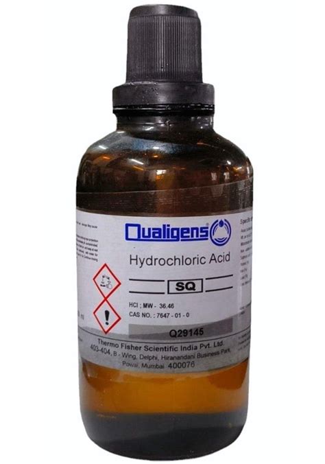 Qualigens Hydrochloric Acid At Rs Bottle Cas No In