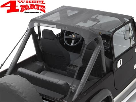 Bikini Top Traditional Mesh Bestop Jeep CJ7 Wrangler YJ Year 76 91 4 Wheel Parts