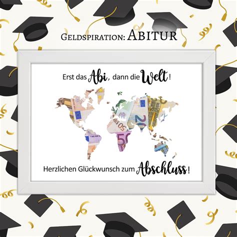 Personalisiertes Geldgeschenk Zum Abitur I Geld Verschenken Verpackung