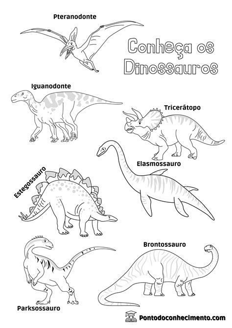 Desenhos Para Colorir Dinossauros Ponto Do Conhecimento