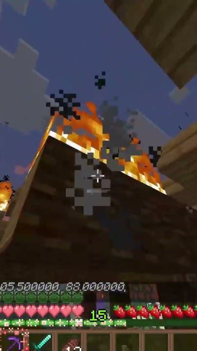 Minecraft House On Fire Shorts Youtube