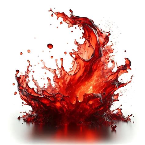 A red splash of water with a red splash | Premium AI-generated vector