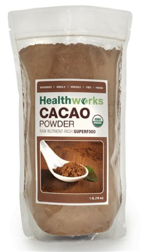 Healthworks Raw Certified Organic Cacao Powder 1 Lb Foodclappers