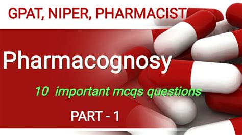 Pharmacognosy Mcqs GPAT Pharmacognosy Questions With Answers For