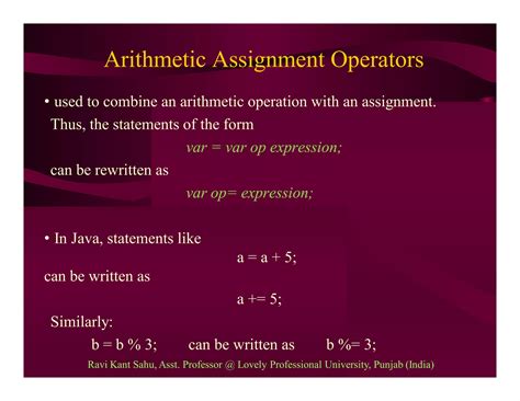 Operators In Java Ppt