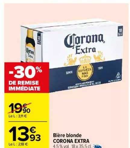 Promo Bi Re Blonde Corona Extra Chez Carrefour Icatalogue Fr