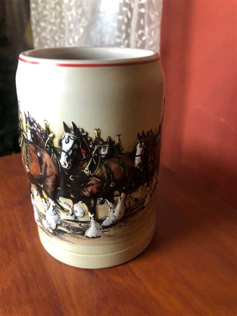 Budweiser Champion Clydesdales Beer Mug Stein St Louis Missouri Made