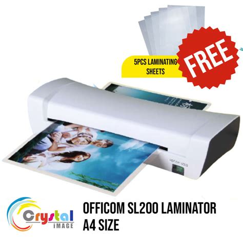 Officom A4 Size Laminating Machine Sl200 Hot And Cold Laminator Two