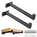 Addgrace Pack Industrial Black Floating Shlef Brackets Retro Wall