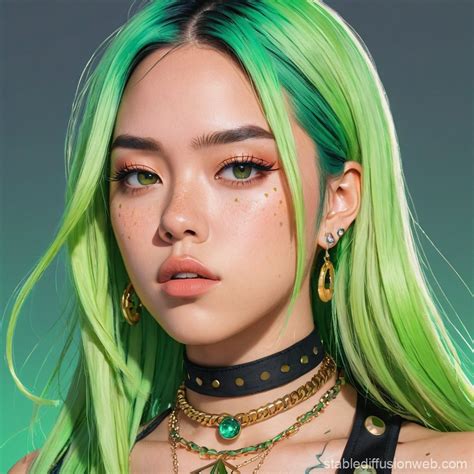 Goth Woman With Blonde Hair And Piercings Stable Diffusion Online