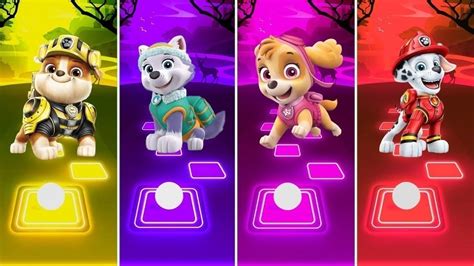 Paw Patrol Super Mighty Pups Team Rubble 🆚 Marshall 🆚 Skye 🆚 Everest