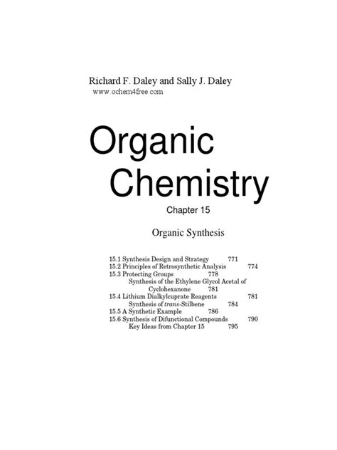 15-Organic Synthesis PDF | PDF 