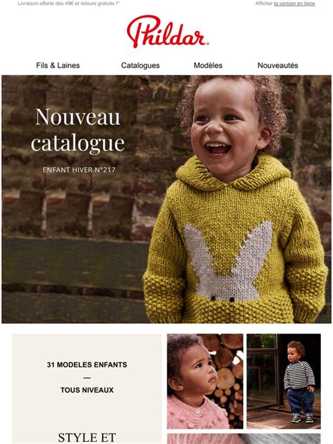 Phildar Nouveau Catalogue Automne Hiver Mod Les Pour Enfants