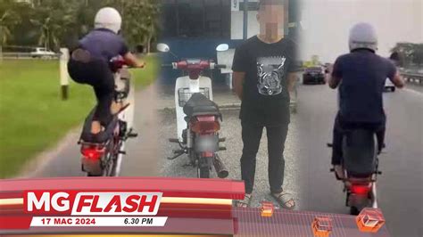 Lelaki Buat Aksi Wheelie Ditahan Mgflash Youtube