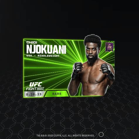 Chidi Njokuani Ufc Fight Night Rare Nft For Sale