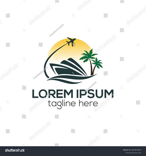 Modern Travel Agency Logo Logistics Delivery Stock Vector (Royalty Free