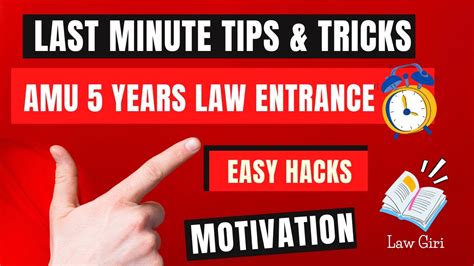 Amu Law Exam Day Tips Aligarh Muslim University Law Entrance Exam