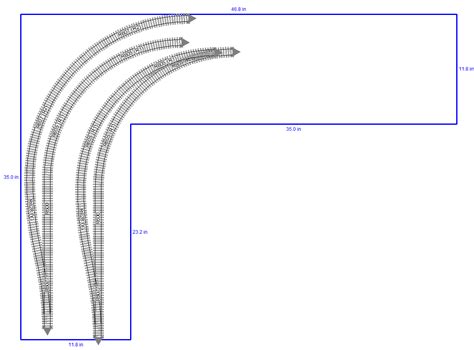 OO Gauge Shelf Layout Plans: Hornby Track Plans for Small Spaces: Hornby Track Layout Dimensions ...