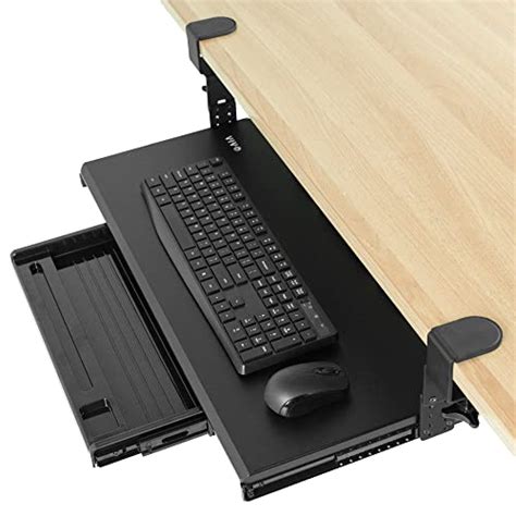 Vivo Large Height Adjustable Keyboard Tray Under Desk Pull Out