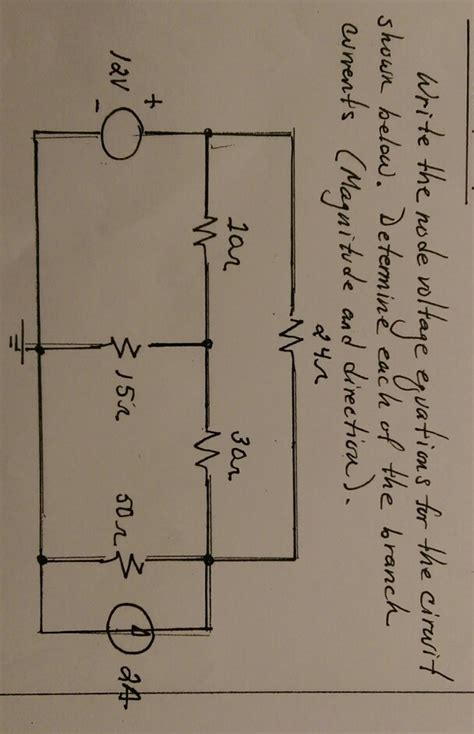 Solved Write The Node Voltage Equation For The Circuit Shown Chegg