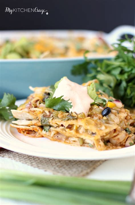 Southwest Chicken Tortilla Bake - My Kitchen Craze