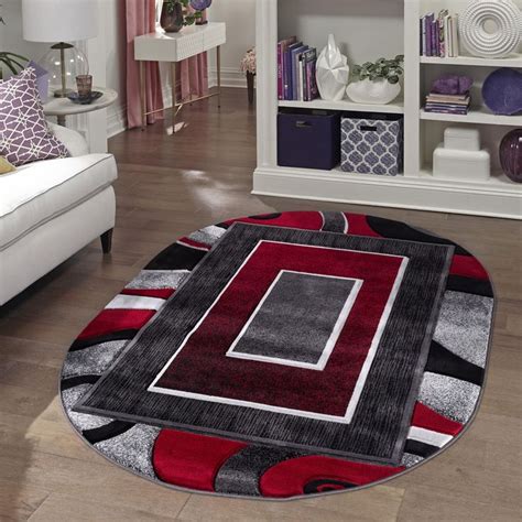 Area Rugs | Black and red living room, Area rugs, Black area rugs