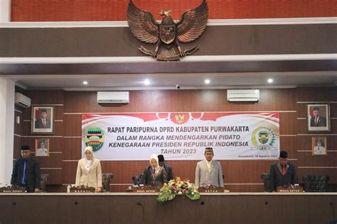 DPRD Purwakarta Menggelar Rapat Paripurna Mendengarkan Pidato Presiden