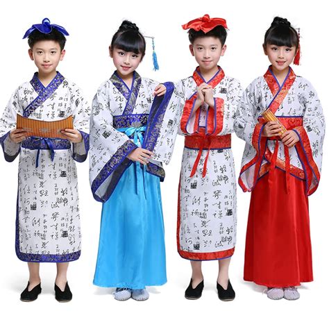 Chinese Traditionele Hanfu Jurk Kind Kleding Folk Dance Meisjes Oude