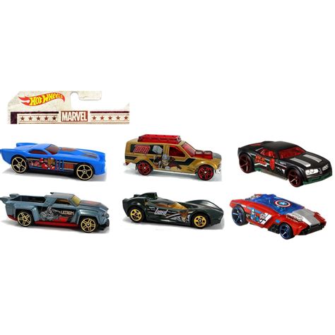 Coleção Miniaturas Hot Wheels MARVEL 6 Minis Shopee Brasil