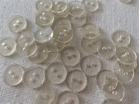 Small buttons clear 2 hole button sewing buttons 5/8 16mm | Etsy