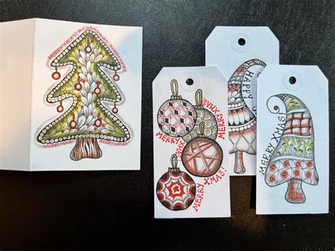 Festive Botanical Zentangles Botanical Art Society Of New Zealand