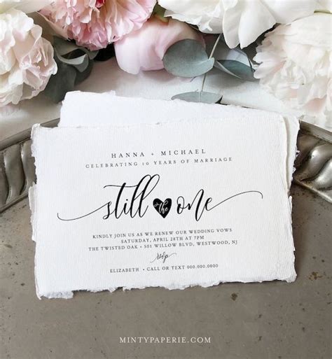 Anniversary Party Invitation Template Vow Renewal Invitation Still