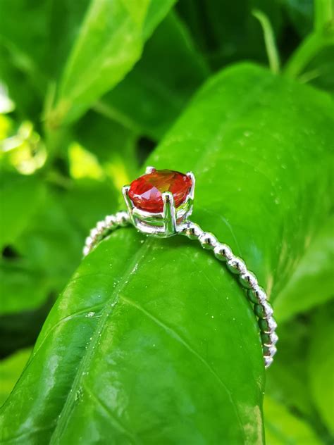 Bague Mlle Midinette Or Gris Saphir Rouge L Atelier