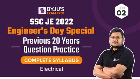 Ssc Je 2022 Ssc Je Electrical Previous Years Questions Electrical Engineering Youtube