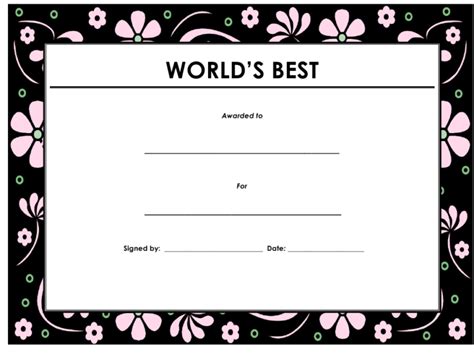 Top Worlds Best Boss Certificate Templates Free – Sparklingstemware