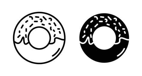 Doughnut Icon Set 45684824 Vector Art At Vecteezy